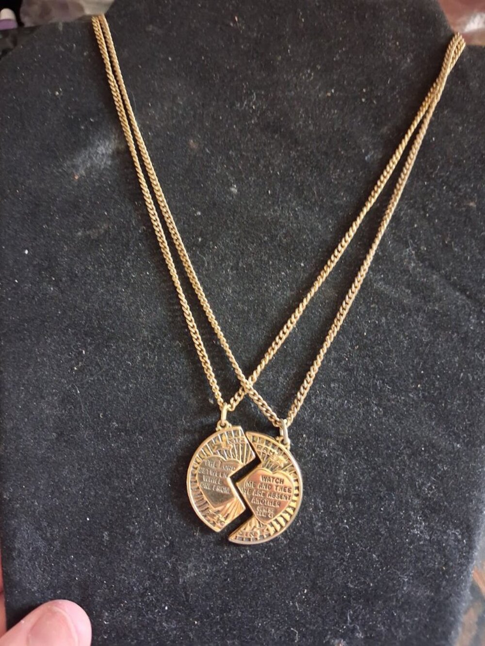18 inch Mizpah necklace set